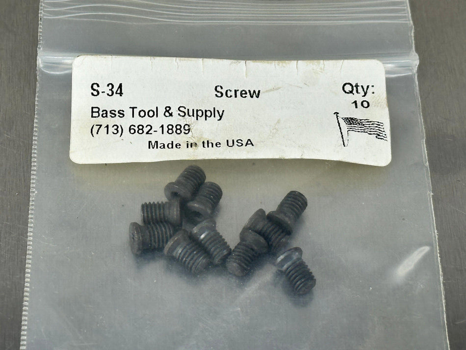 (10) Tool Flo S-34 Torx Screw for Indexable Tool TF 9HS34