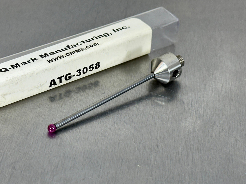 Q-Mark M5 Stylus Carbide Stem 3mm Ruby Ball CMM Probe ATG-3058