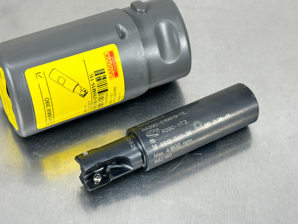 Sandvik 5/8" RA390-016M19-11L Indexable End Mill .625" CoroMill Square Shoulder