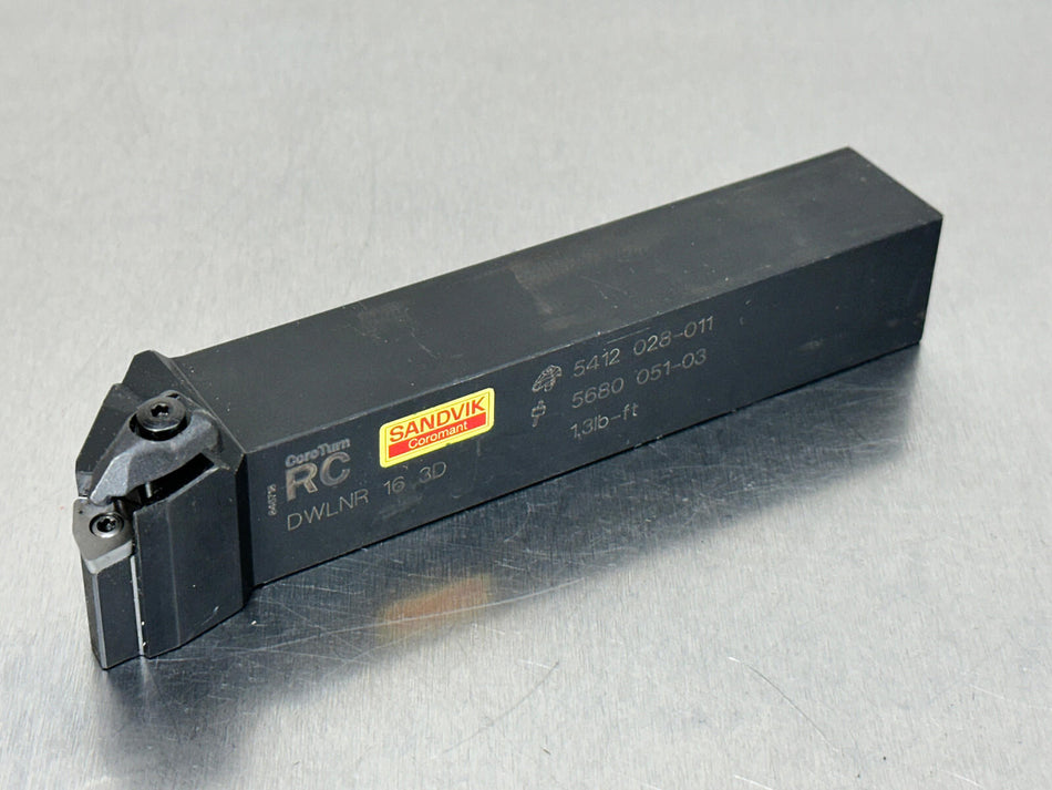 Sandvik DWLNR 16 3D Indexable Tool Holder 1" CoroTurn Turning