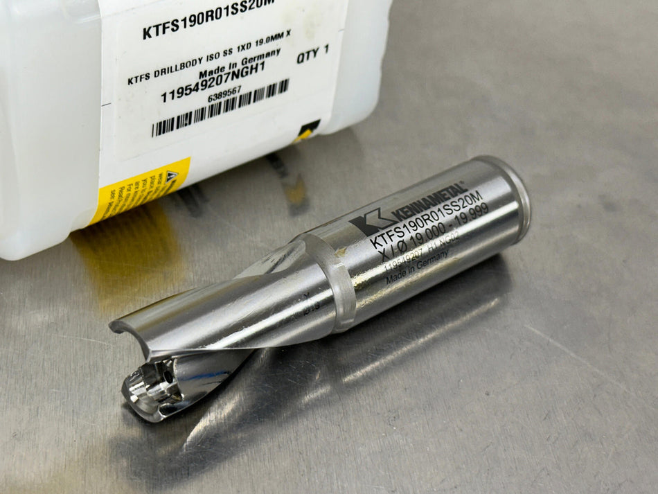 Kennametal KTFS190R01SS20M Indexable Tip Drill Body KenTIP FS 6389567