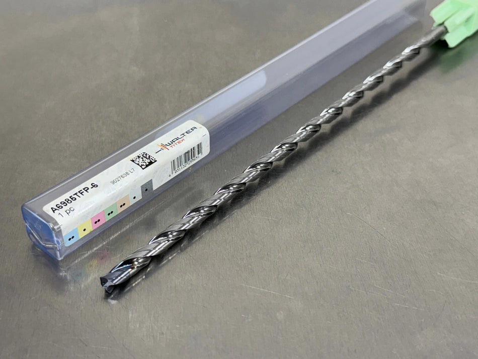 Walter Titex 6mm Solid Carbide Drill 6.0mm 30xD Coolant Fed A6985TFP-6