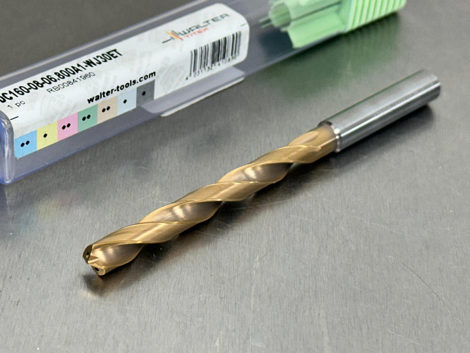 Walter 6.8mm Carbide Drill 8xD Coolant Through DC160-08-06.800A1-WJ30ET