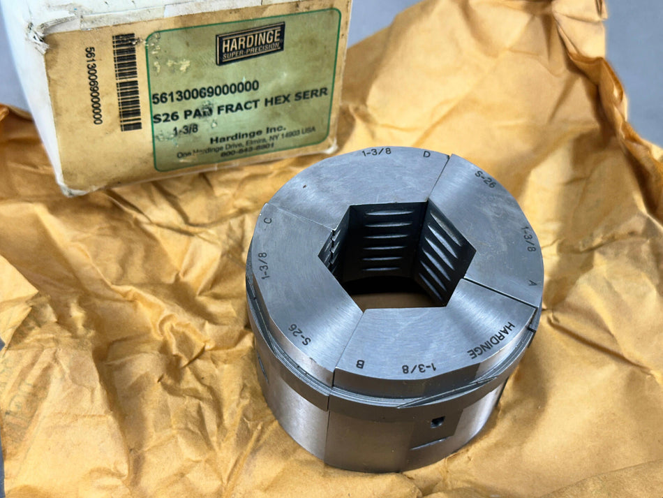 Hardinge S26 Collet Pad 1-3/8" Hex Serrated 56130069000000