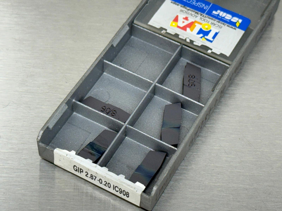 Iscar GIP 2.87-0.20 IC908 Carbide Insert 6402827 (Pack of 5)