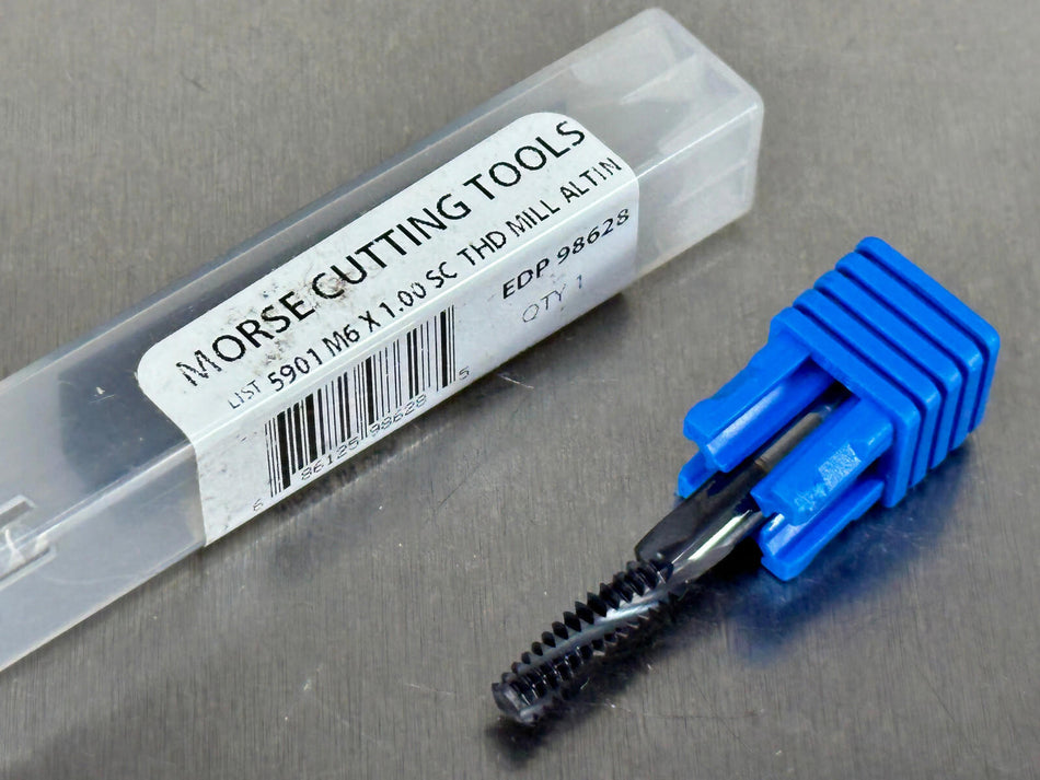 Morse M6x1 Carbide Thread Mill ALTiN Coated 2-1/2" OAL 98628