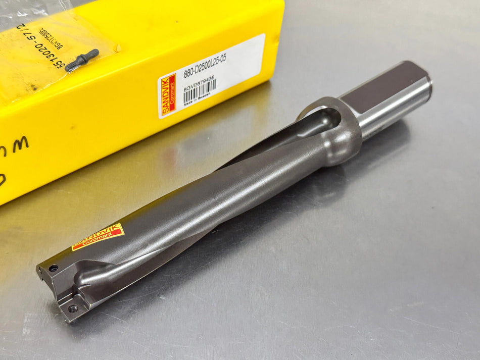 Sandvik 880-D2500L25-05 Indexable Insert Drill 25mm 5xD CoroDrill 880