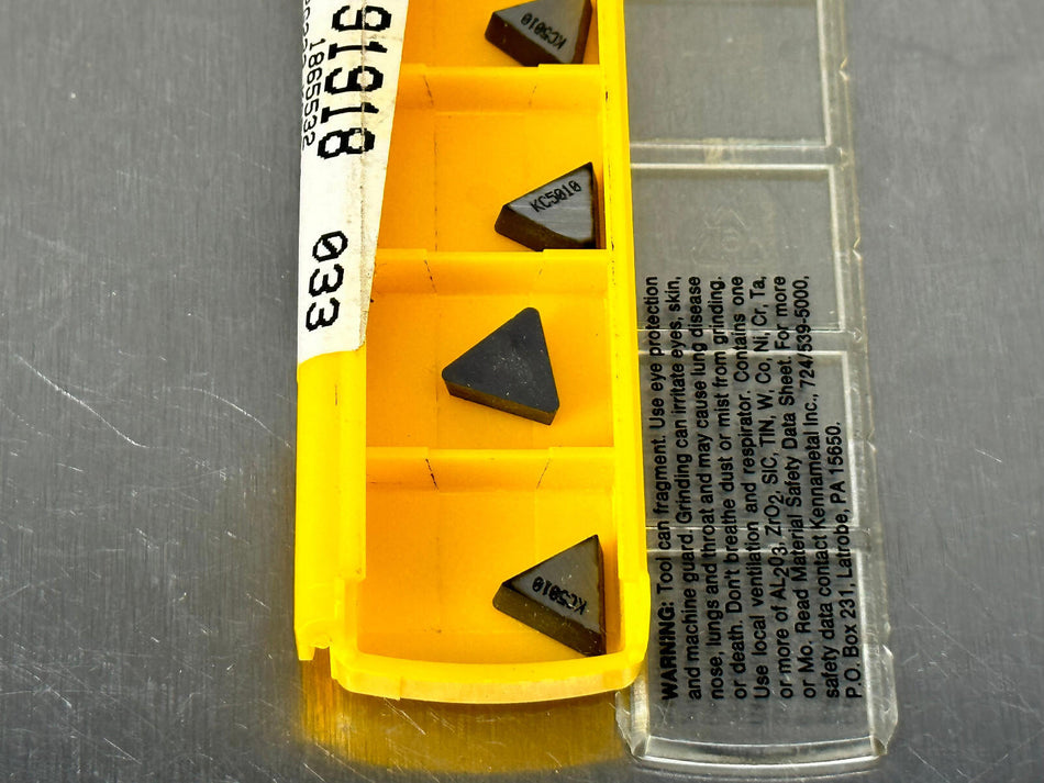 Kennametal TPG 222 KC5010 Carbide Insert TPGN 110308 (5 pieces)
