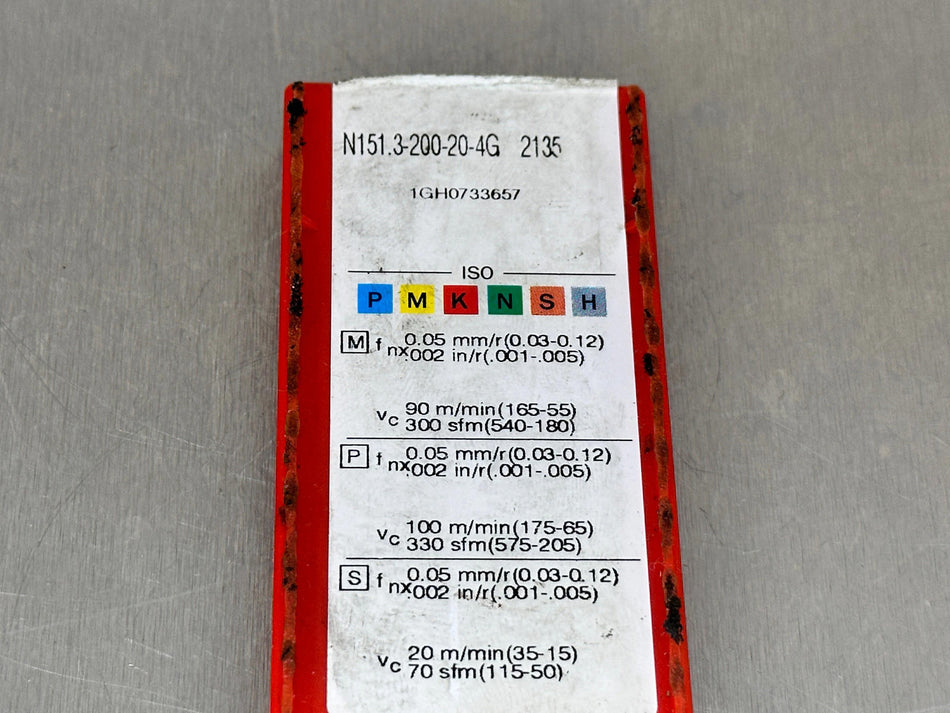 Sandvik N151.3-200-20-4G 2135 Carbide Insert (Pack of 4)