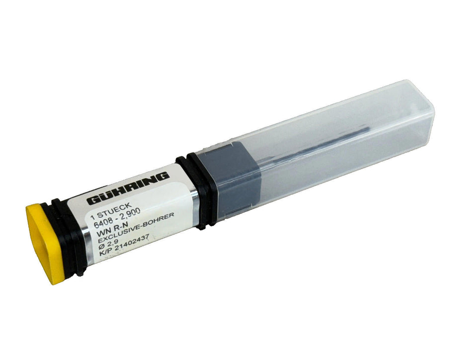 Guhring 2.9mm Solid Carbide Drill Coolant Through 8xD 6408 Micro
