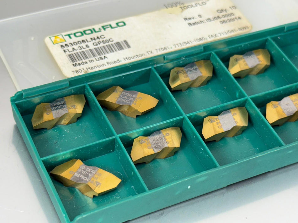 Tool-Flo FLA-3L6 GP50C Carbide Insert Threading (Pack of 9)