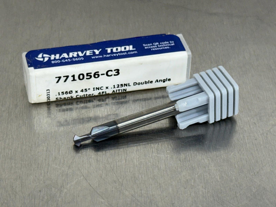 Harvey 5/32" Carbide Double Angle Shank Cutter Pointed 771056-C3