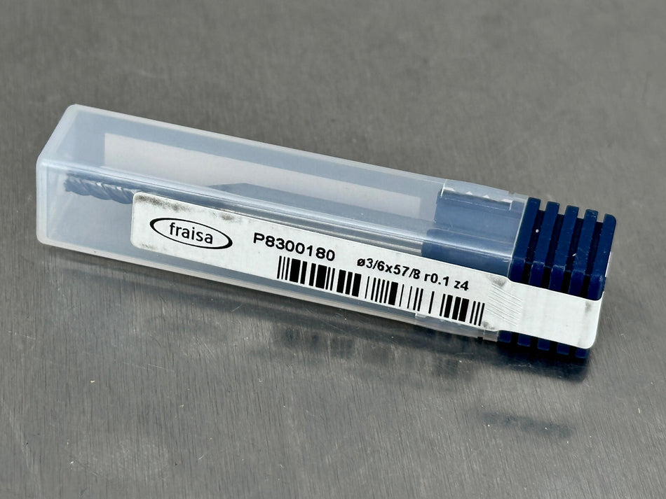 Fraisa 3mm Carbide End Mill 4 Flute 6mm Shank P8300180