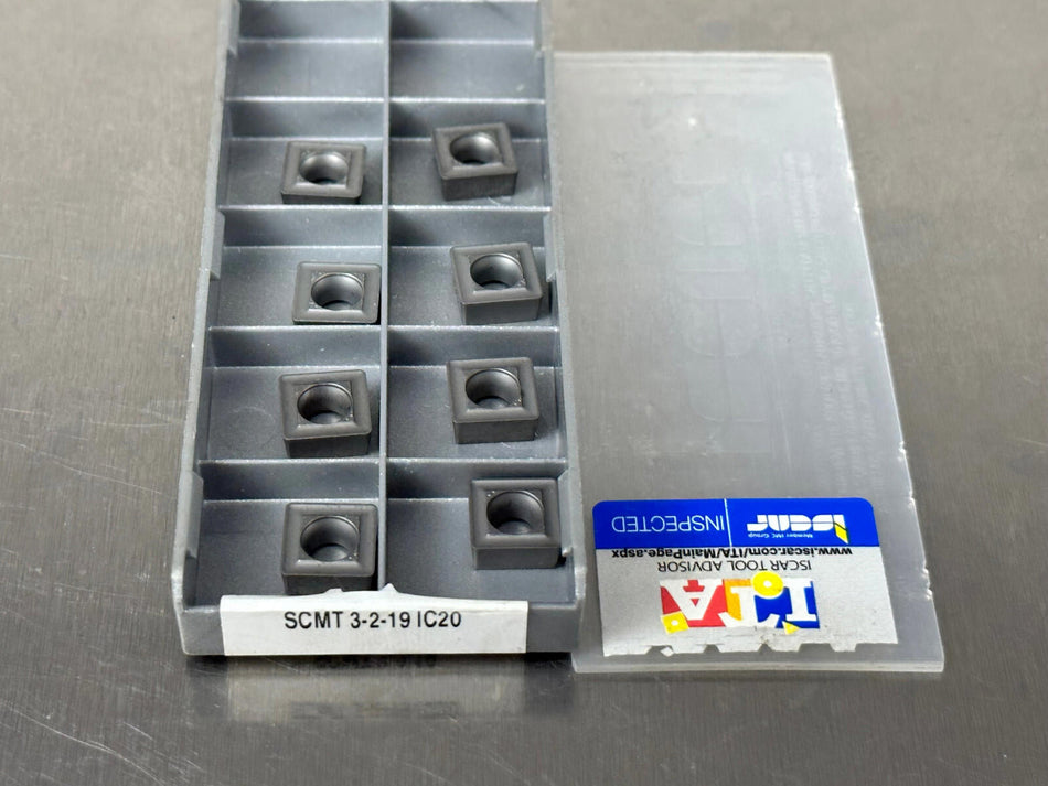 Iscar SCMT 3-2-19 IC20 Carbide Insert 09T308-19 (Pack of 8)
