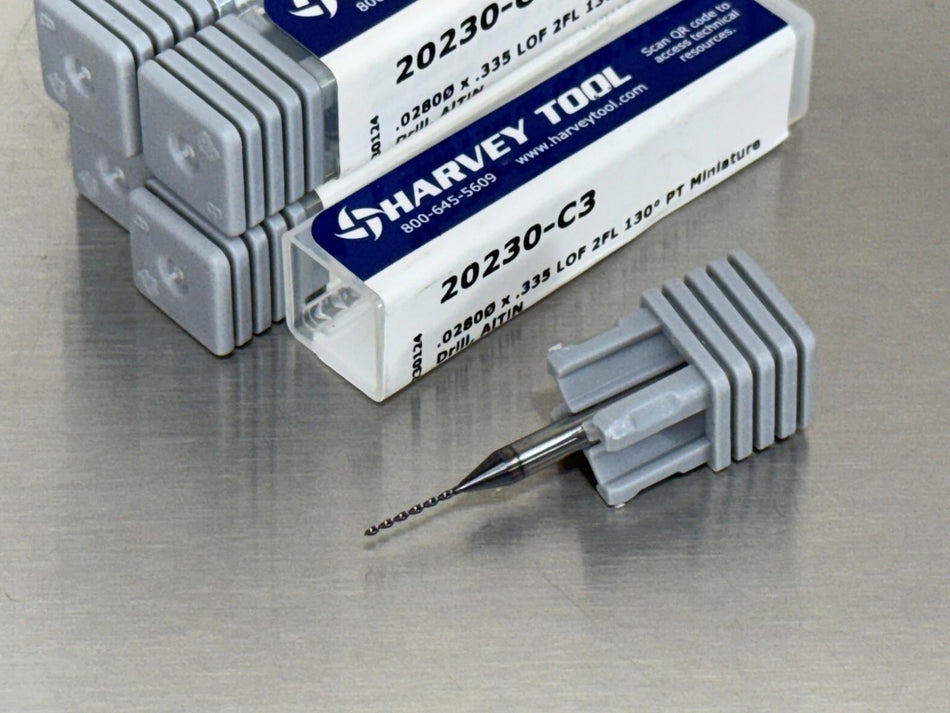 Harvey .028" Solid Carbide Drill Miniature 20230-C3 (Qty. 5)