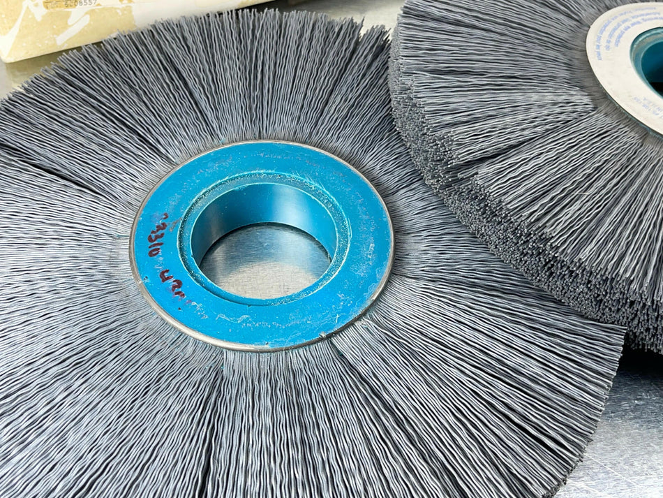 (2) Weiler 83310 10" Nylox Wheel Crimped .022/320 SC Fill 2" Arbor Hole