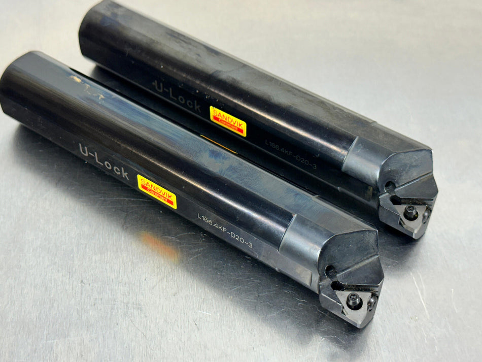 Sandvik 1.25" Indexable Boring Bar Thread Turning T-Max U-Lock L166.4KF-D20-3