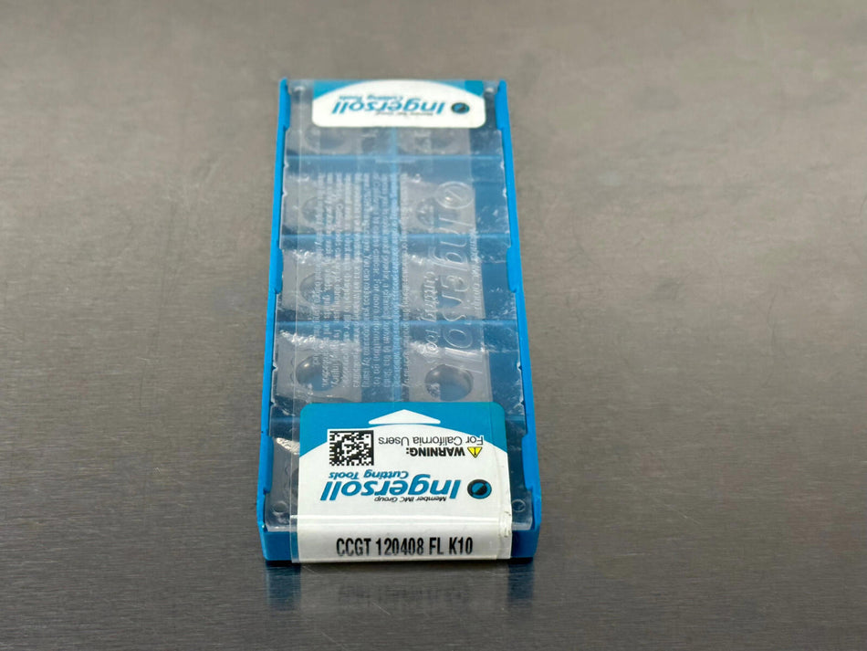 Ingersoll CCGT 432 FL K10 Carbide Insert 120408 FL (Pack of 10)