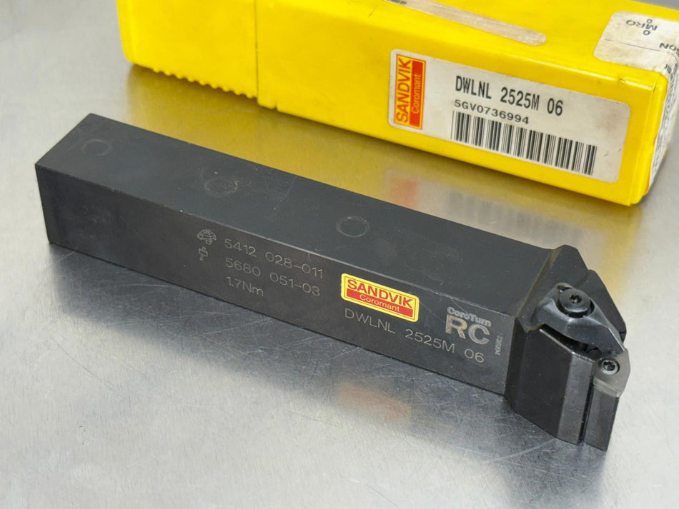 Sandvik DWLNL 2525M 06 Indexable Tool Holder Turning WNMG Insert 25mm