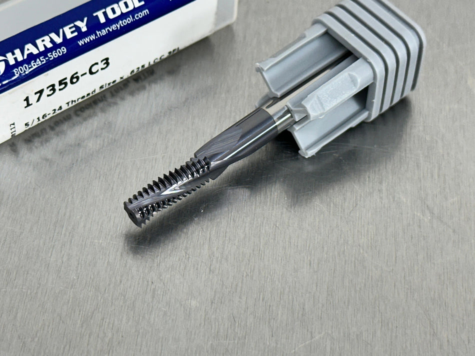 Harvey 5/16-24 Carbide Thread Mill Coolant Through Milling Cutter 17356-C3