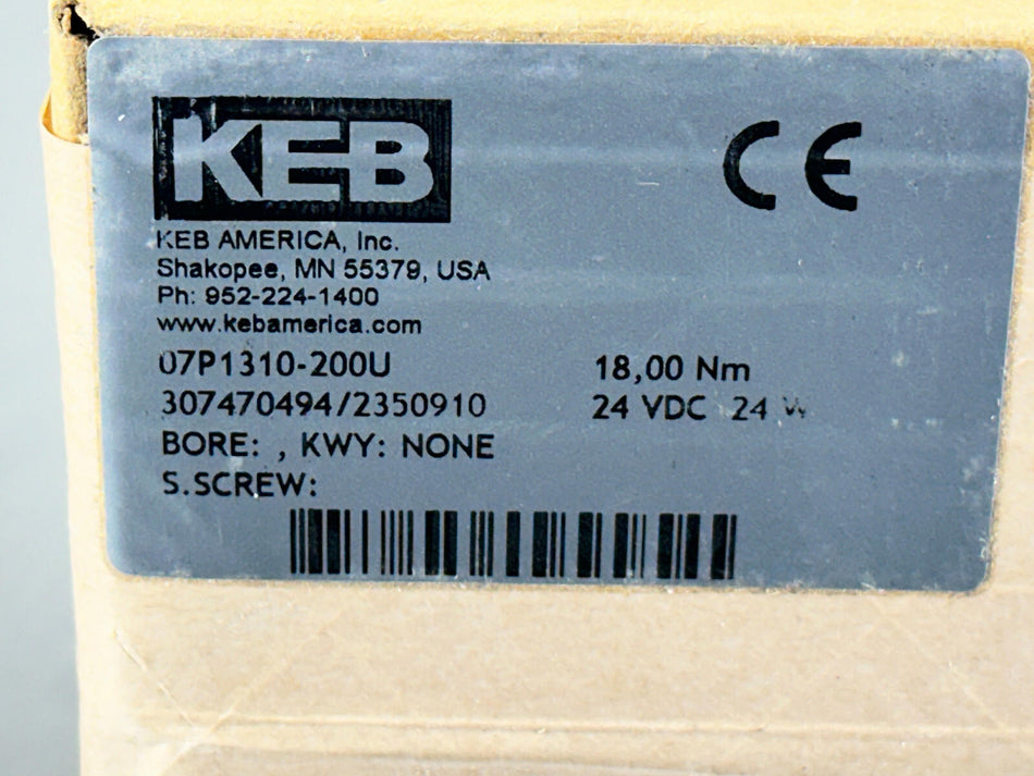 KEB P1 Brake Permanent Magnetic Braking w/ Armature 07P1310-200U