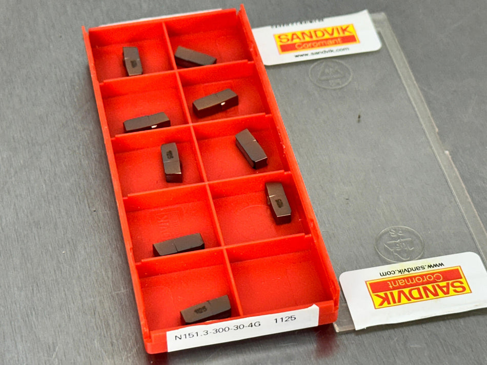 Sandvik N151.3-300-30-4G 1125 Carbide Insert Q-Cut (Pack of 9)