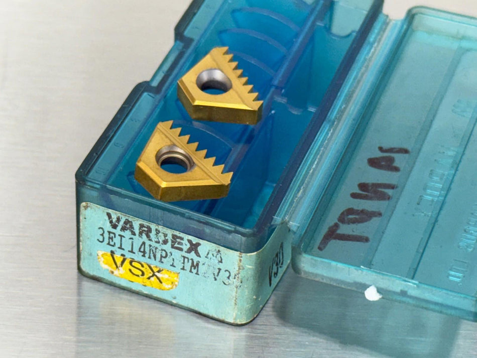 Vardex 5EI 14NPT TM2 V30 VSX Carbide Insert Threading (Pack of 2)