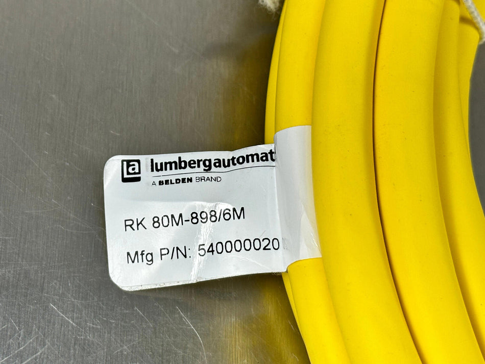 Lumberg Automation RK 80M-898/6M Power Cable Single End Female Cordset 8 Pin 6m