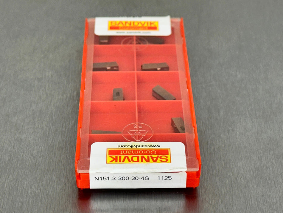 Sandvik N151.3-300-30-4G 1125 Carbide Insert Q-Cut (Pack of 9)