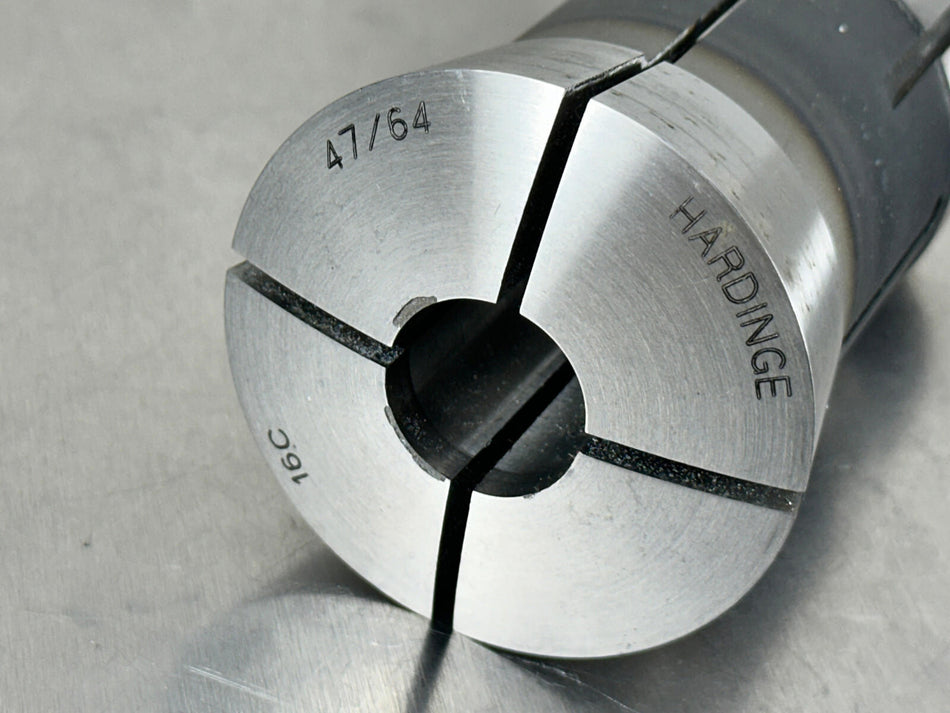 Hardinge 16C Collet 47/64" Round Internal Thread