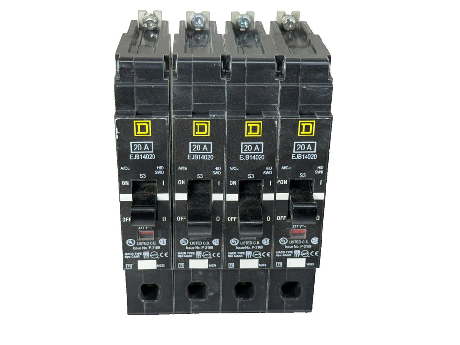 Square D EJB14020 Circuit Breaker 20A (Qty 4)