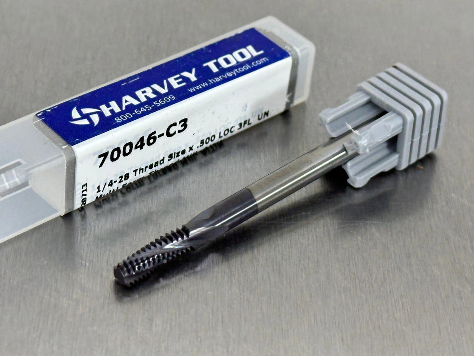Harvey 1/4-28 Carbide Thread Mill Multi-Form Milling Cutter 70046-C3