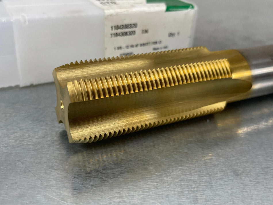 Widia GTD 1 3/8-12 Tap H4 S/Bott 4 Flute TiN Coated