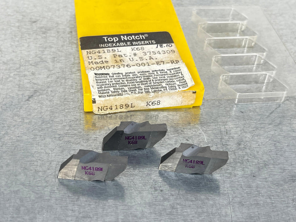 Kennametal NG4189L K68 Carbide Insert (Pack of 3)