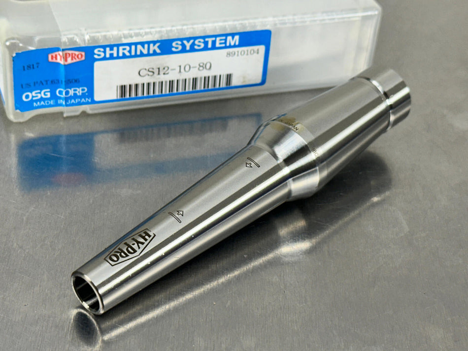 OSG Slimline CS12-10-80 Shrink Fit Tool Holder 10mm HyPro MST 8910104