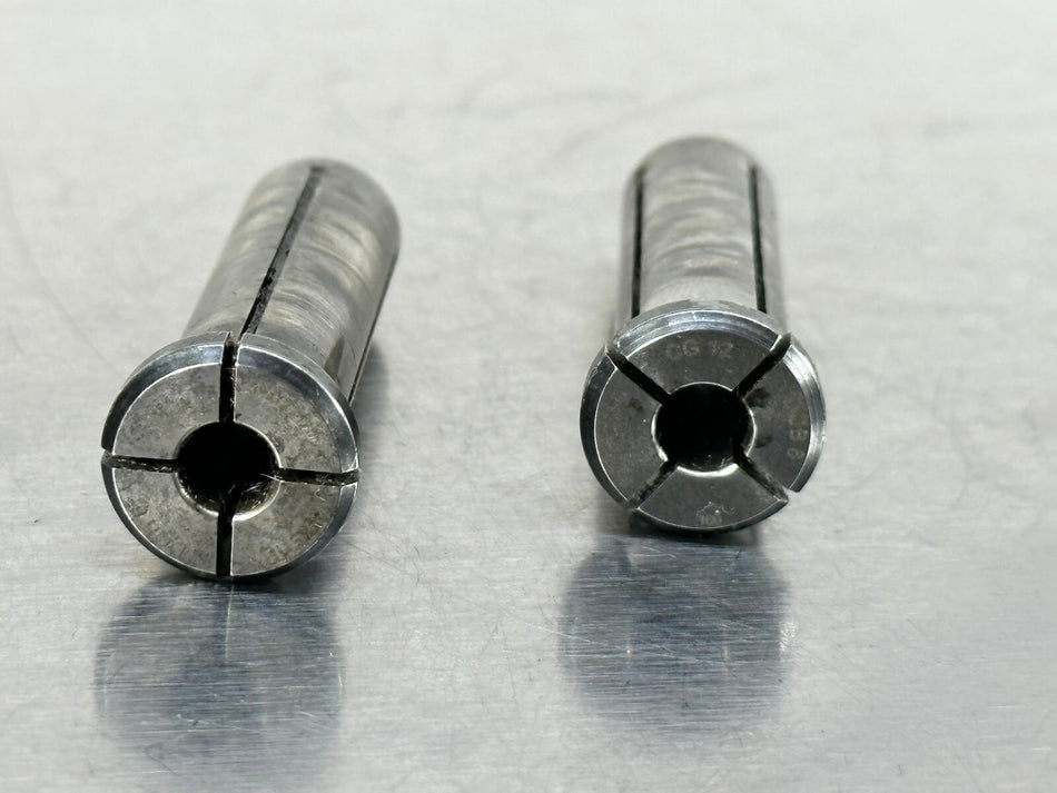 (2) Sandvik 393.CG-12 06 40 Hydraulic Chuck Sleeve Collet 6mm x 12mm