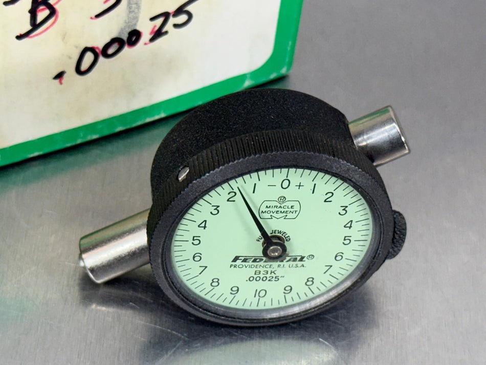 Standard B3K Dial Indicator .00025" Grad Full Jeweled - NOS