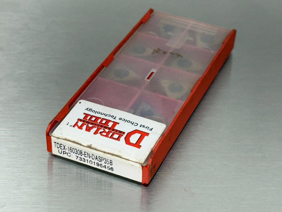 Dorian TDEX-160308-EN DASP35B Carbide Insert (Pack of 7)