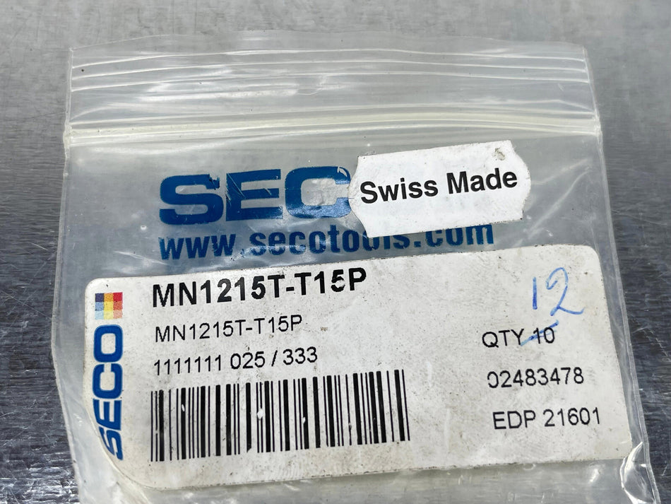 (4) Seco MN1215T-T15P Shim Lock Pin for Indexable 21601
