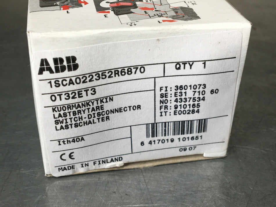 ABB OT32ET3 Open Disconnect Switch Line Series