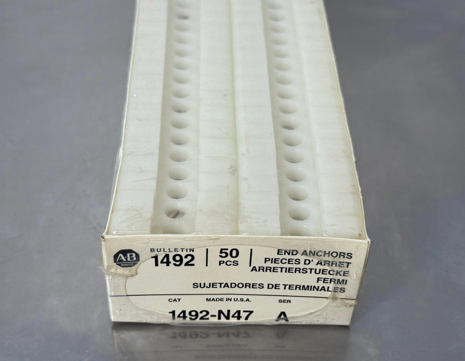 Allen Bradley 1492-N47 End Anchor Terminal Block AB (Pack of 50)