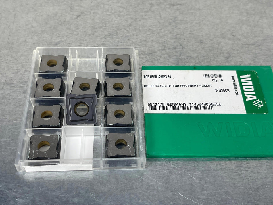 Widia TCF150512GPV34 WU25CH Carbide Insert 5542479 (Pack of 10)