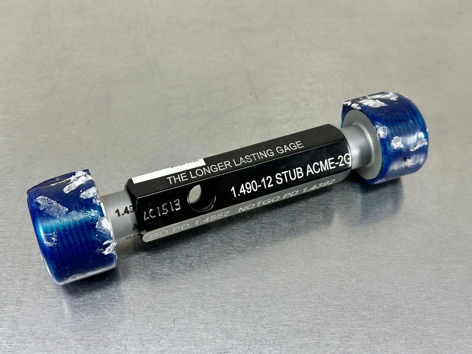 Hemco 1.490-12 STUB ACME 2G Thread Gage Set Plug GO / NOGO