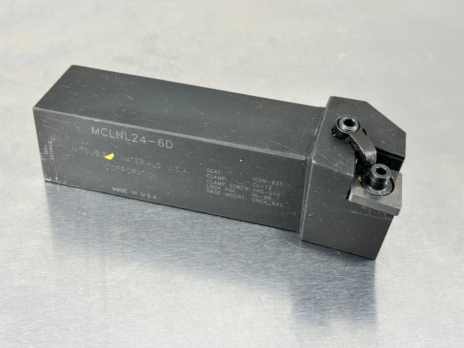 Dorian MCLNL 24-6D Indexable Lathe Tool Holder Turning 1.5" CNMG Insert