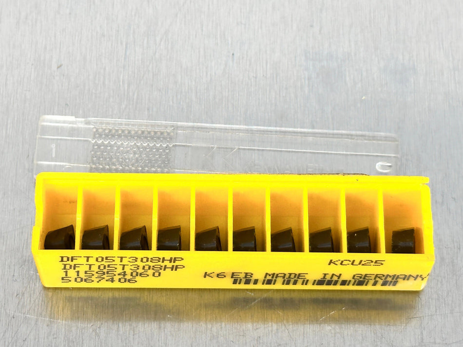 Kennametal DFT05T308HP KCU25 Carbide Insert (Pack of 10)