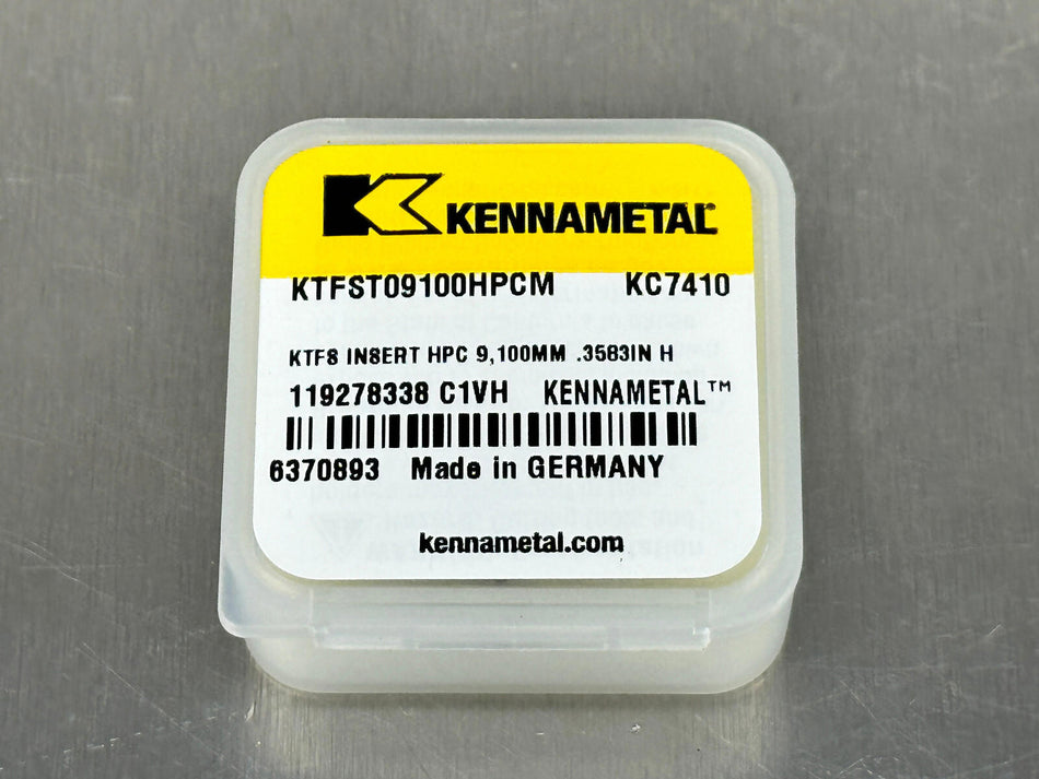 Kennametal KTFST09100HPCM KC7410 Carbide Drill Insert Tip KTFS 9.10mm 6370893