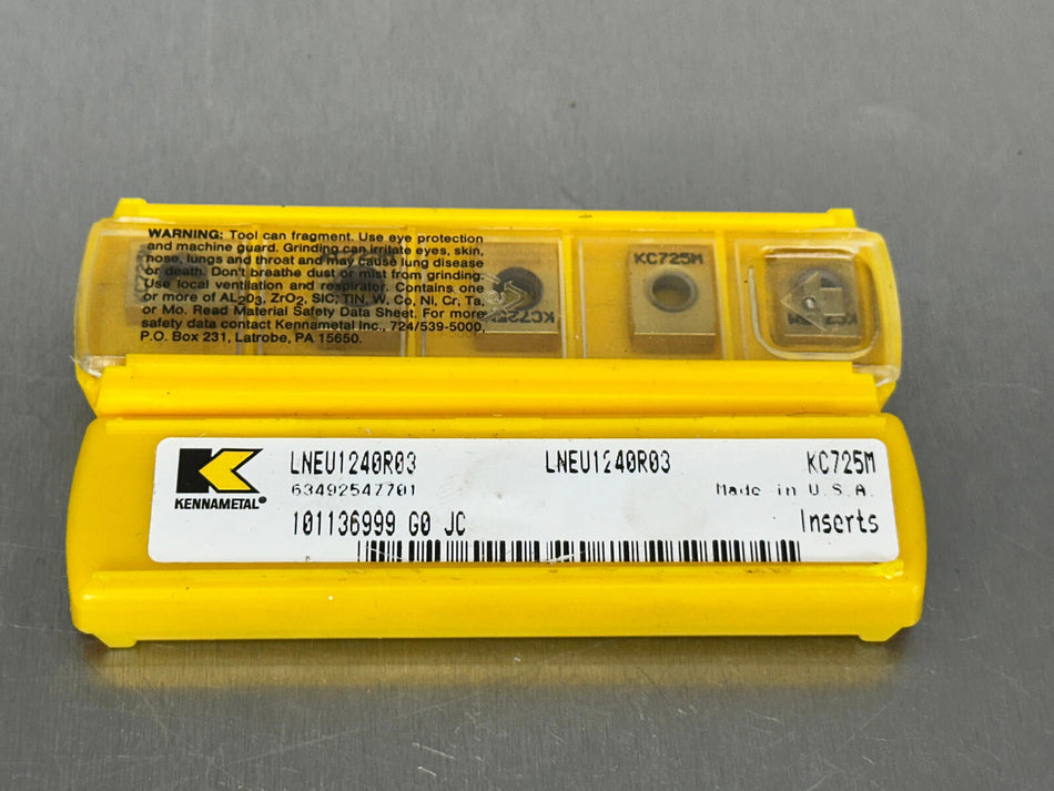 Kennametal LNEU 1240R03 Carbide Insert KC725M (Pack of 10)