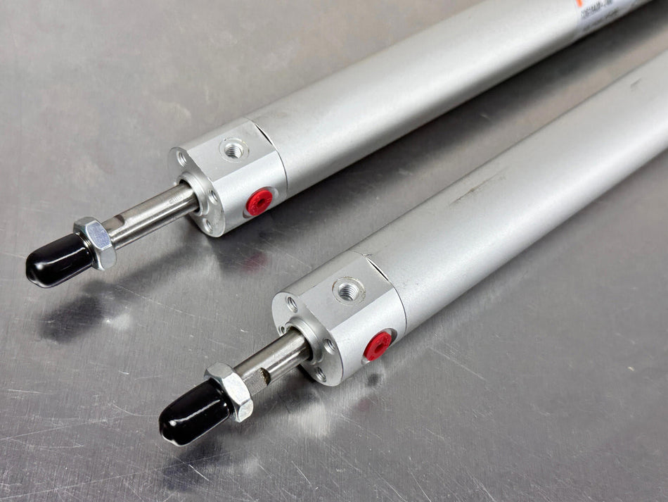 (2) SMC CDG1BA20-240Z Pneumatic Cylinder Round Body CG1 Single Rod