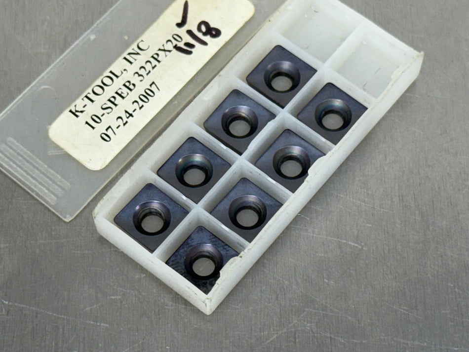 K-Tool SPEB-322P X20 Carbide Insert (Pack of 8)