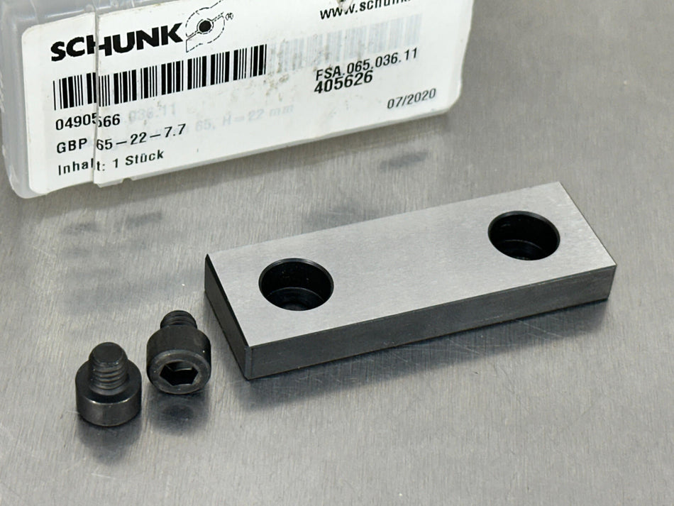 Schunk Ground Vise Jaw 65mm GBP 65-22-7.7 Kontec 490566